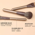 Sloped wooden handle blush contour brush powder brush soft makeup application natural highlight makeup brush portable makeup brush set