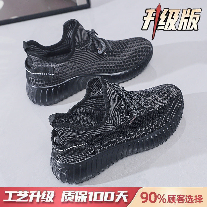 Spring/summer 350 flyknit new arrival: versatile, trendy, casual, athletic, running shoes - soft, flat, sock-style, breathable mesh