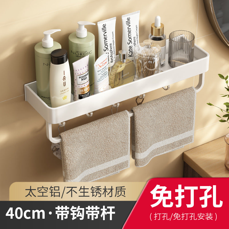 White toilet rack No punching Wall-mounted toilet Toilet washstand Wall bathroom storage rack