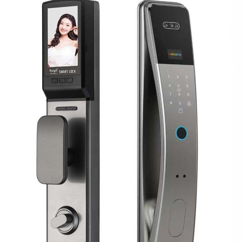 Palm vein smart lock 3d face recognition smart door lock rental house password lock wooden door fingerprint lock graffiti intercom