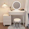 Yisilunno cream style dressing table modern casual storage cabinet bedside table all-in-one desk retractable makeup table