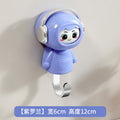 Entryway no-drill strong adhesive retractable hook - cartoon cute & creative figurine, damage-free adhesive hook for door back