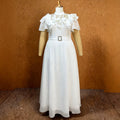 Summernew arrivalfashion ruffles chiffon dress hot diamond belt double layer lining banquet evening dress