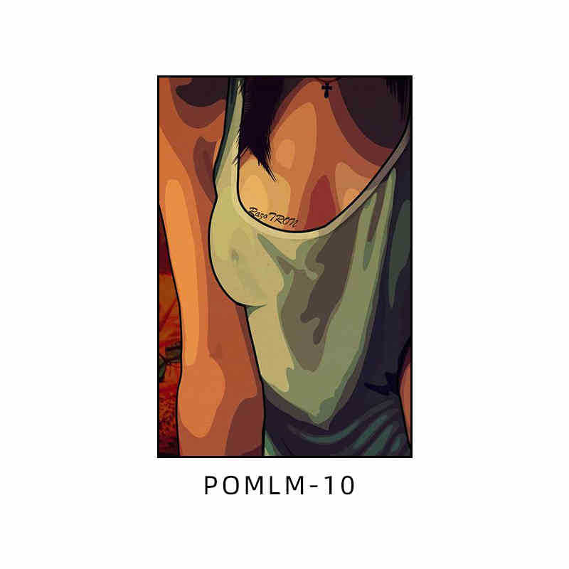 Bar decoration painting American retro tavern KTV box wall painting Love hotel bathroom toilet mural