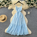 Pure desire french suspender dress for women summer waist slimming lookelegantclassy long skirt holiday style