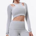 autumn style easiest for daily running and fitness wear women's sports pilates sports t-shirt high waist hip lifting yoga wear