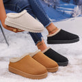Exportplus size winter new arrival baotou half slippers women's outwear lambswool fleece-lined snow heattech cotton shoes wholesale