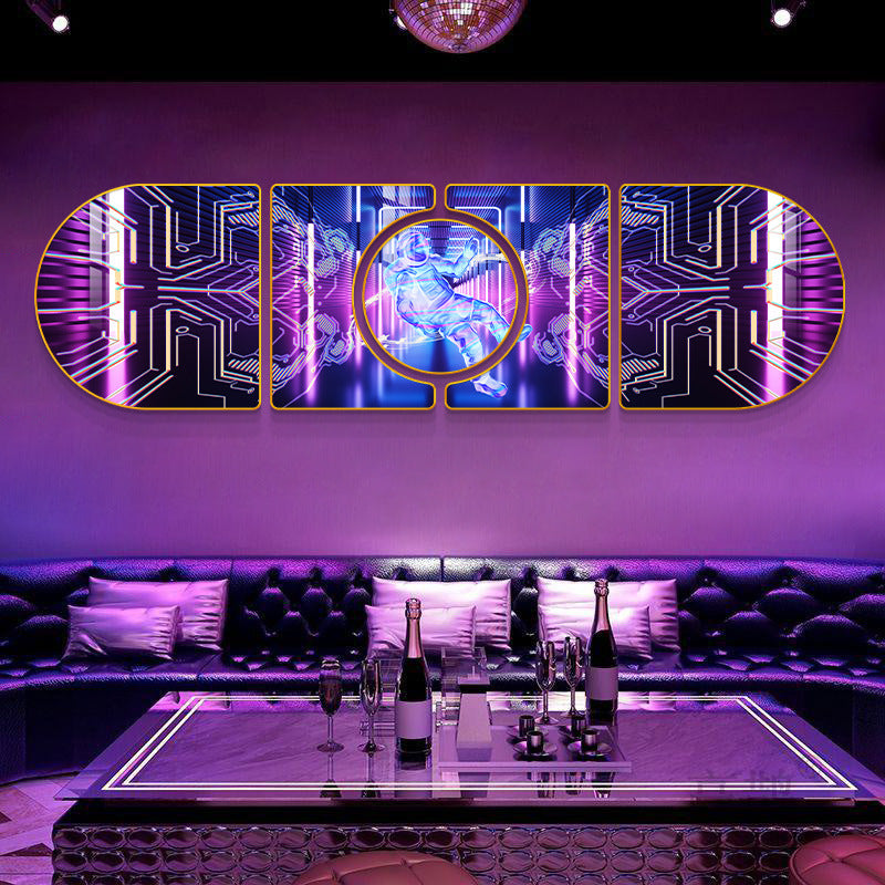 KTV box background wall creative painting bar clear bar atmosphere layout decorative painting nightclub image wall mural