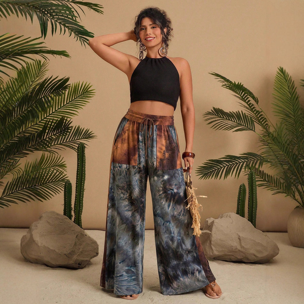 2025 summer amazon fashion cross-border bohemia printing casualhigh waistloose pantspants