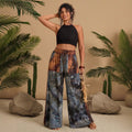 2025 summer amazon fashion cross-border bohemia printing casualhigh waistloose pantspants