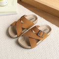 Birkenstock boys' cork sandals - new summer casual style for kids, indoor/outdoor flip-flops for older children
