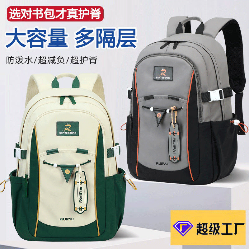 School bag for girls, primary school students in grades 3 to 6, large-capacity spine care to reduce the burden, 2025 new backpack for junior high school students