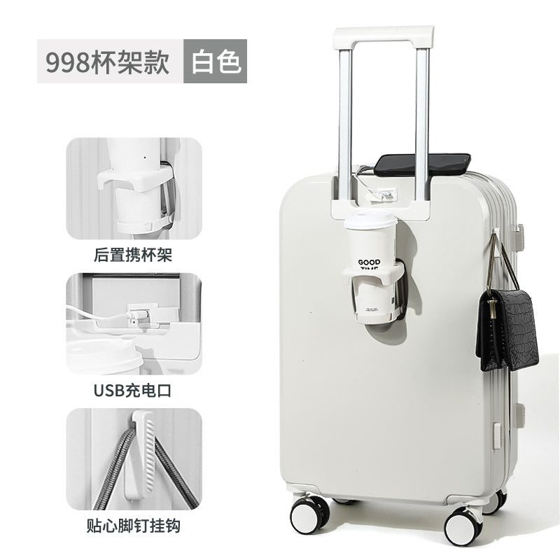 Luggage cup holder Internet celebrity 20 inch 240,000 wheel password case 26 durable and sturdy suitcase trolley case