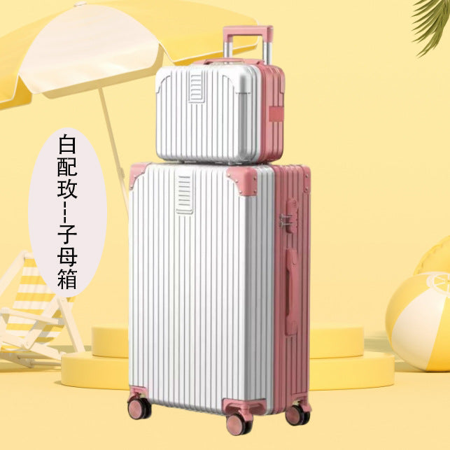Retro suitcase large capacity high value trolley case universal wheel password case student suitcase leather case wholesale
