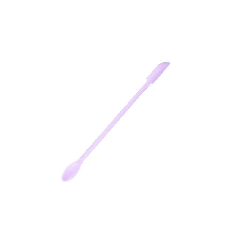 Double-ended mini silicone spatula spoon - dual-tip scraper for bread, jam, baking, and cosmetic bottle cleaning