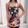 2025 spring new arrival: elegant and chic 3d floral mesh panel heavy embroidery cami dress - mini skirt