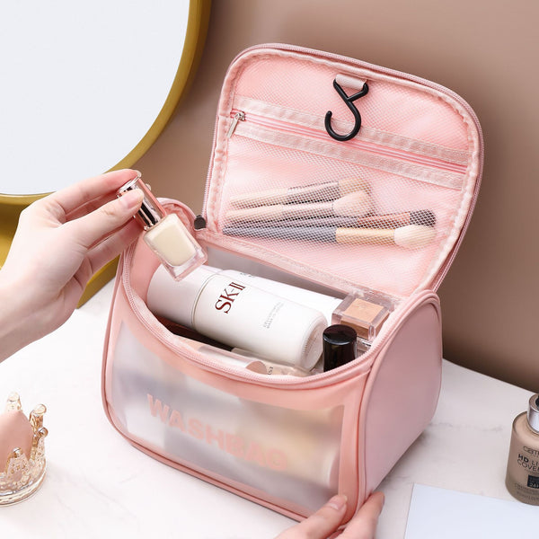 New cosmetic bag Internet celebrity pvc toilet bag matte portable handbag waterproof large capacity storage bag