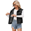 Fashion cross-border export independent station  new washed classic style denim vest waistcoat tops for women