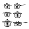 Wholesale cross-border double bottom stainless steel soup pot milk pot frying pan uncoated pot set kitchen cooking cookware set