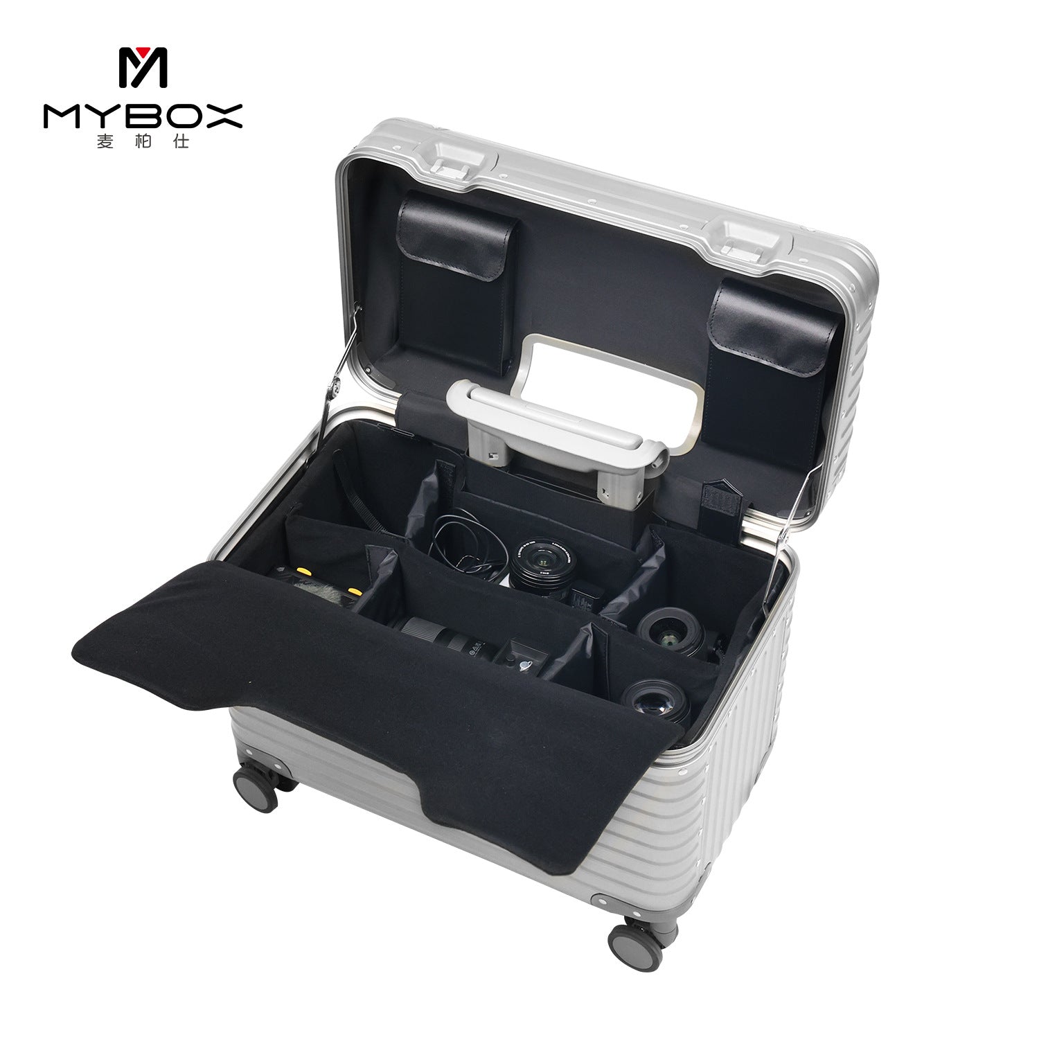 mybox24寸铝镁合金航空箱通用设备箱精密仪器电子元件运输样品箱