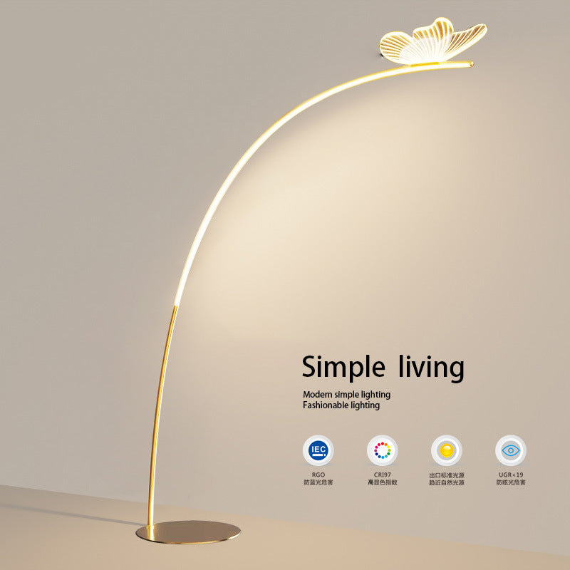 Butterfly floor lamp - stylish ambient lighting for living room, sofa side, bedroom bedside, and fishing - premium, light luxury, creamy style