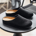 Soft bottom mule slippers for men winteroutwear old money style lazy casual slip-on men's birkenstock shoes toe-cap half drag