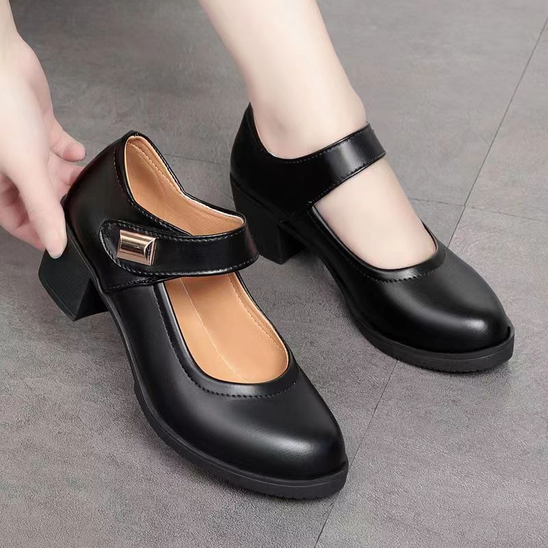 Soft leather soft bottom ladieswear shoes flatsabrasion resistantwaterproofbows work shoes wechat group purchase live broadcast one piece dropshipping
