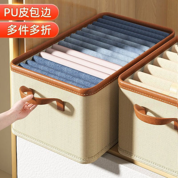 Storage box Large-capacity household fabric waterproof clothes storage box, dormitory foldable wardrobe storage and finishing box