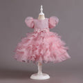 Ready-to-ship wholesale children's clothing: puff sleeve sequin mesh tutu princess dress, girls' christmas dress, kids' dress