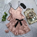 European and american style sexy lingerie pajama set - bowknot cami top and shorts - sexy new summer loungewear