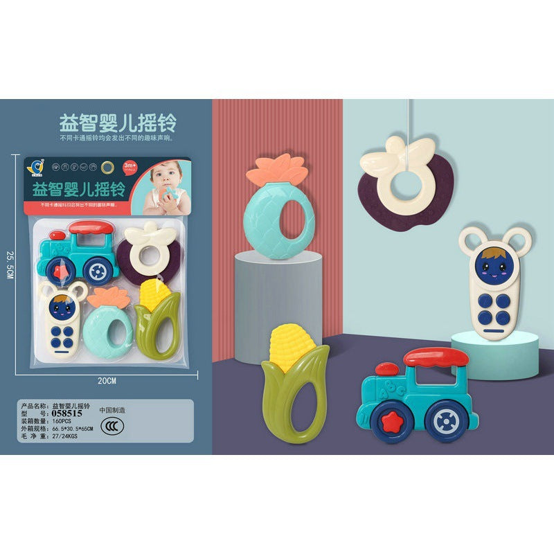 Cross-border South East Asia small rattle set infant early education enlightenment baby toothpaste rattle boys and girls educational toys
