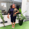 e-commerce  fashionfashion women's clothing hot diamond beads african  plus sizeelegantwork clothingdress