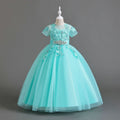 wedding dress kids' short-sleeve princess dress flower girl piano performance dress children's dress