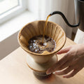 Retro japanese high-looking kiln-turned ceramic coffee filter stylish mocha coffee filter cup coffee powder filter