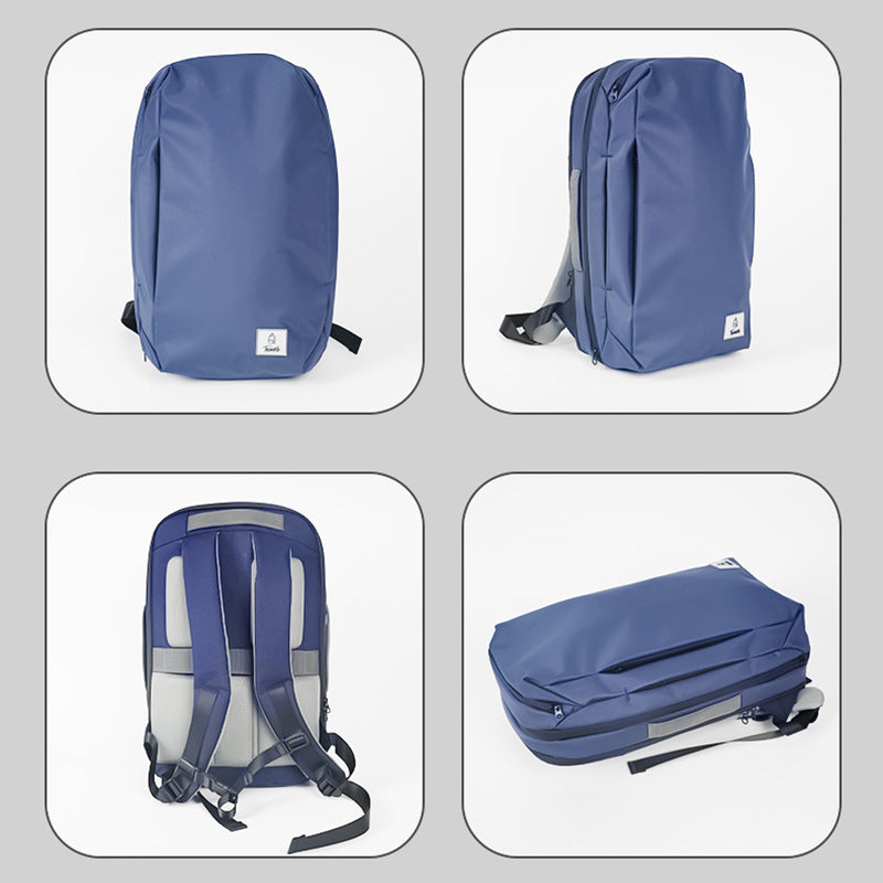 Casual sports backpack - unisex multifunctional laptop bag - blue minimalist fashion trendy student backpack
