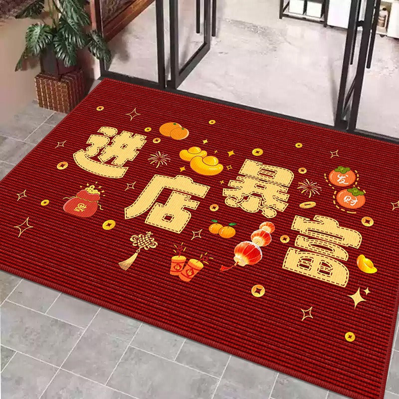 Crystal velvet doormat - non-slip, absorbent entrance mat for home & business - festive & commercial use