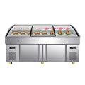 Commercial ladder ice table display cabinet seafood barbecue ordering fresh-keeping cabinet double temperature fruit picking string cabinet cold cabinet