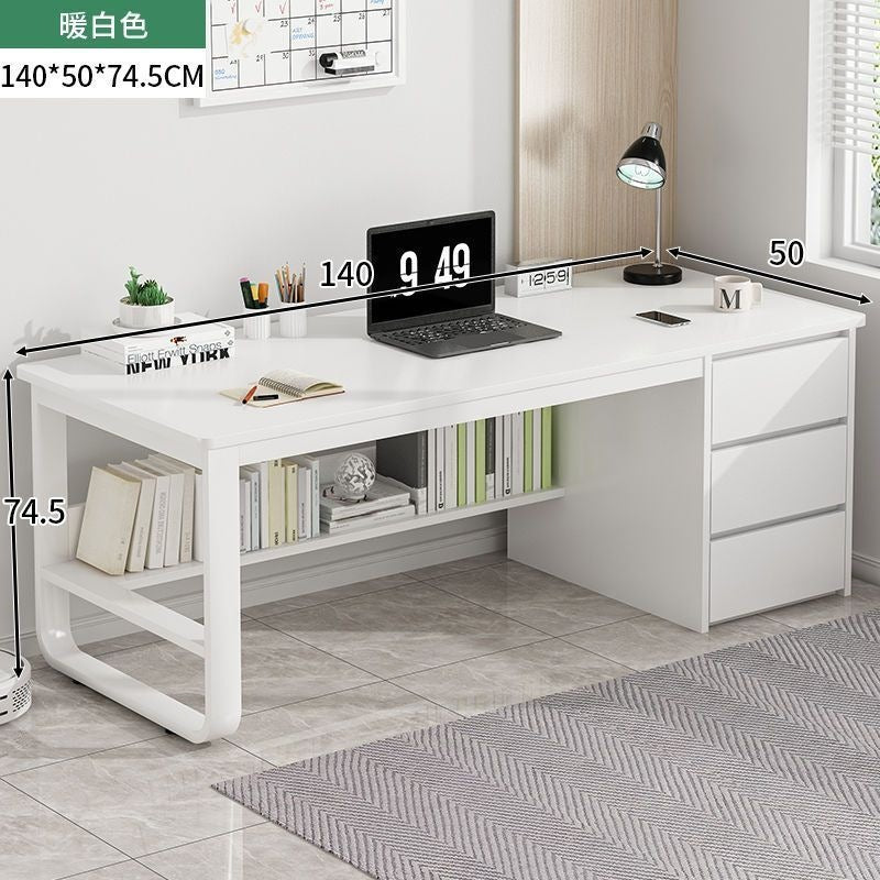 Computer desk desktop office desk bookshelf modern minimalist table home bedroom student writing study desk