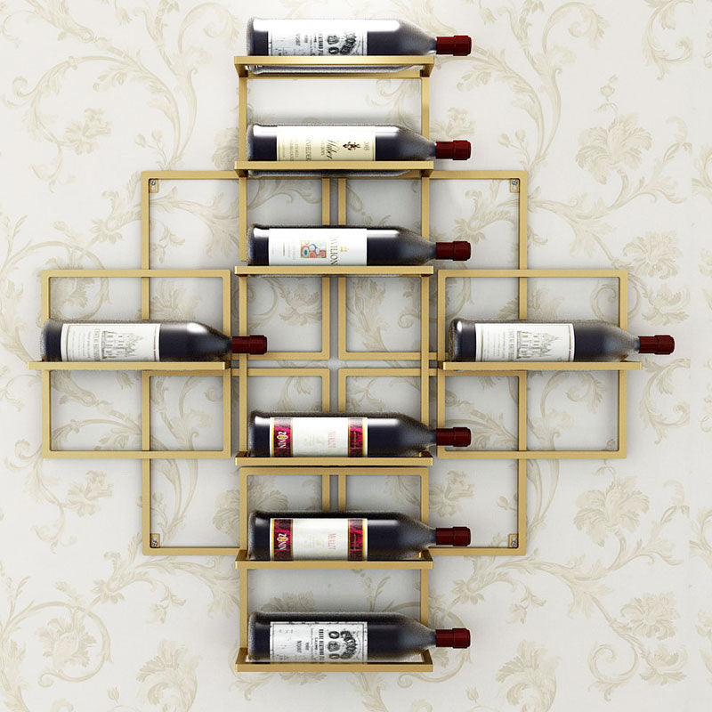 Bar wall red wine rack wall hanging creative wine cabinet hanging modern winery grape wine rack wrought iron display stand