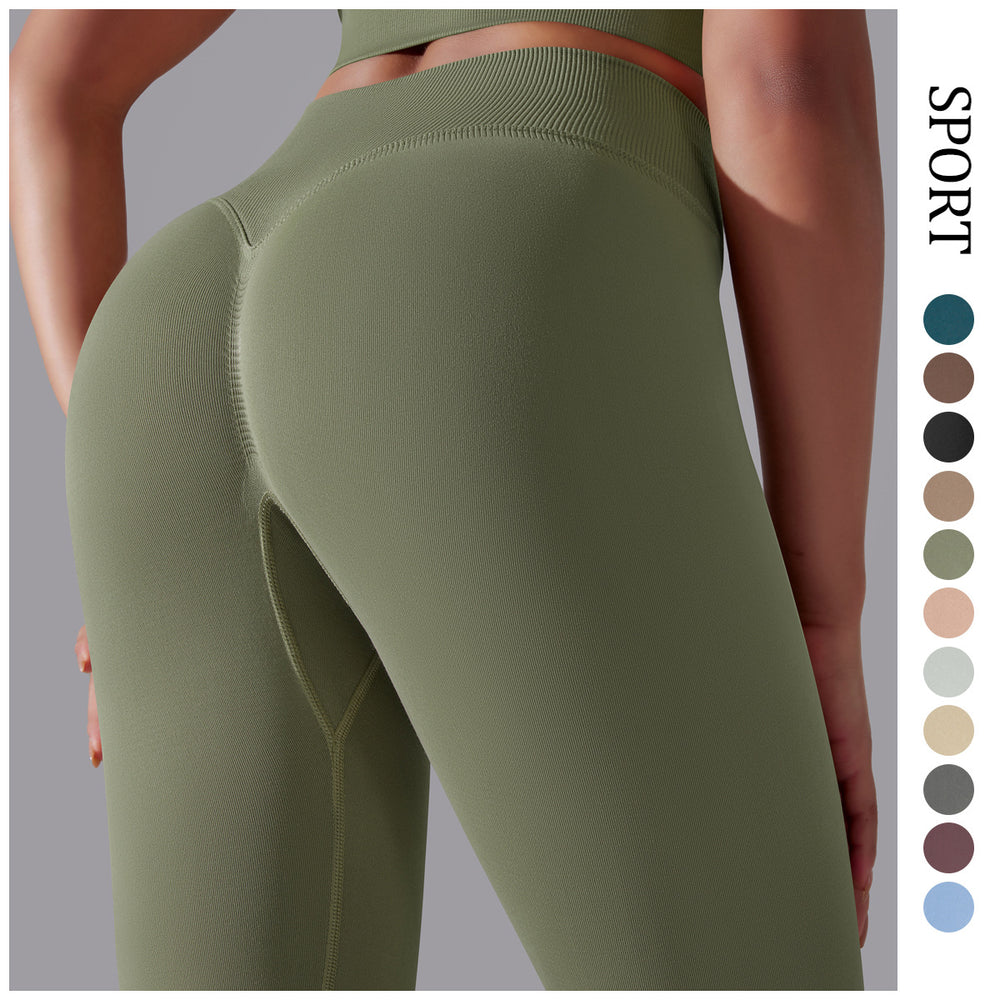 new arrival seamless peach pants high waist hip lifting tight yoga pants quick-drying sports running sweat-absorbent fitness pants