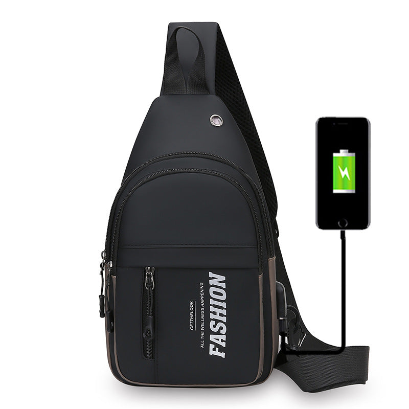 Crossbody bag men's trend versatile fashion fanny pack sports multi-functional breast bag 2025 new shoulder small backpack women