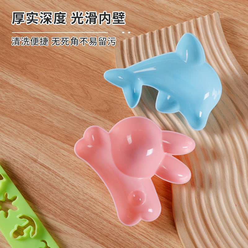 4pc dolphin rabbit rice ball mold cartoon shape curry rice mold kitchen diy rice ball mold