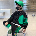 Boys' fall outfit set:  new autumn/spring collection - stylish sportswear for older boys, trendy sweatshirt for mid-to-large children