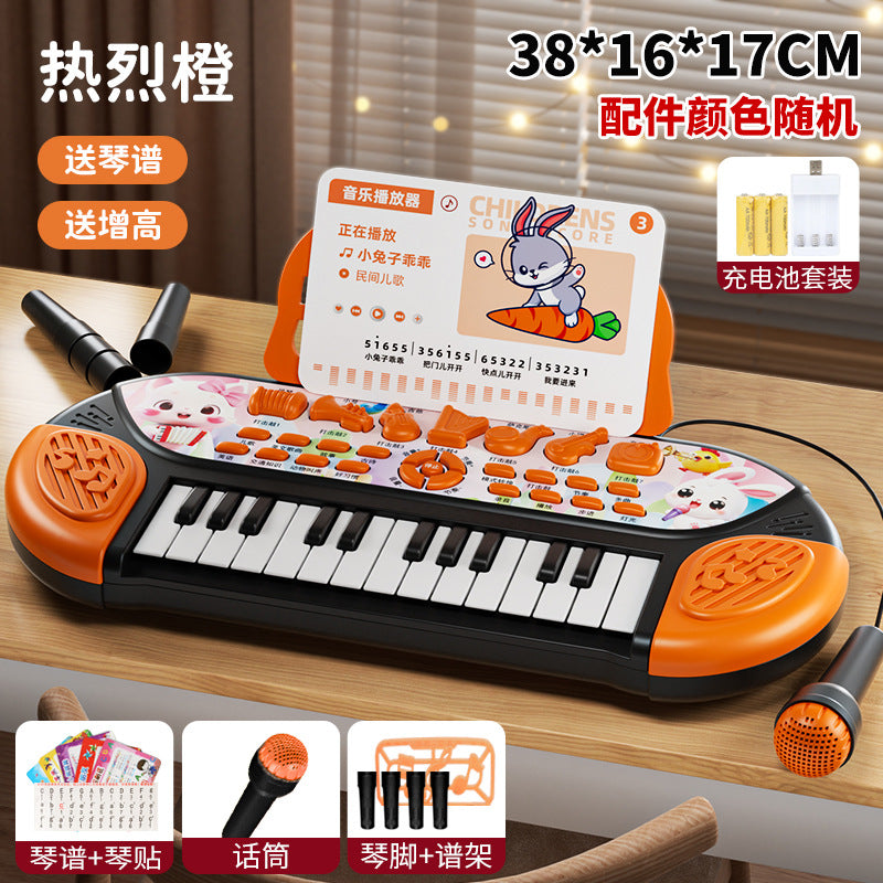 Children's electronic keyboard piano - early education, playable, educational, first birthday musical toy, beginner's starter kit, baby toy piano