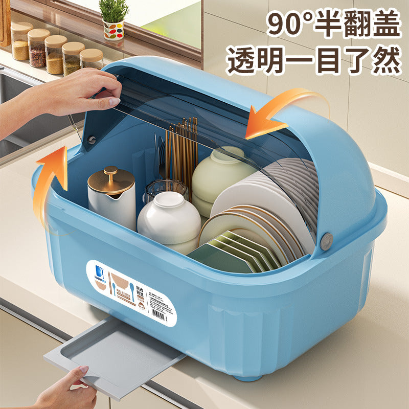 Put the dishes, tableware storage box, bowl box, tableware, kitchen drain rack, dish storage, cupboard rack, drain bowl rack.