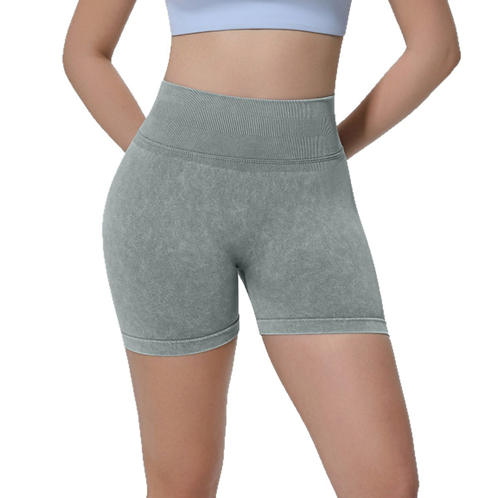 New seamless sand wash yoga shorts - high waist, butt-lifting, compression workout shorts for women - perfect for outdoor running, training, and fitness
