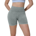 New seamless sand wash yoga shorts - high waist, butt-lifting, compression workout shorts for women - perfect for outdoor running, training, and fitness