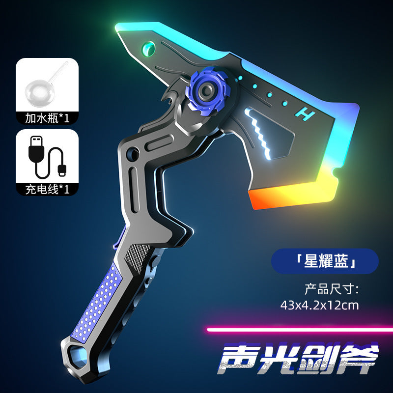 [customized] lightsaber double-bladed telescopic lightsaber children's luminous sword boy's cool double-headed laser sword ax toy