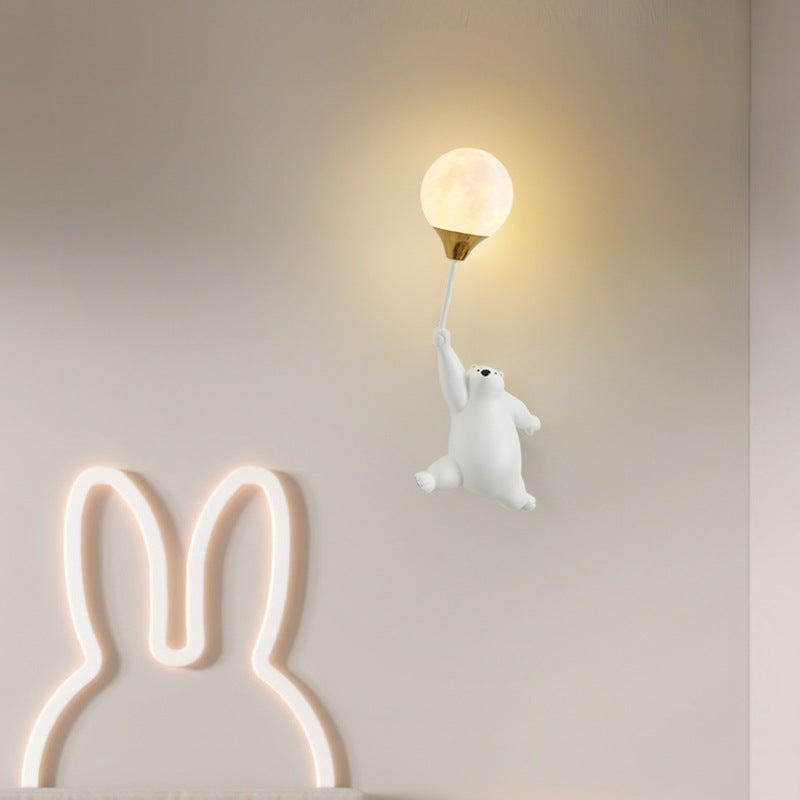 Wall lamp bedside lamp bedroom staircase lamp background wall wall lamp hanging lamp boy girl bear children's room lamp E