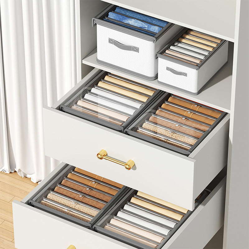 Pants, clothes storage artifacts, household wardrobes, layered compartment boxes, sorting compartment boxes for clothes